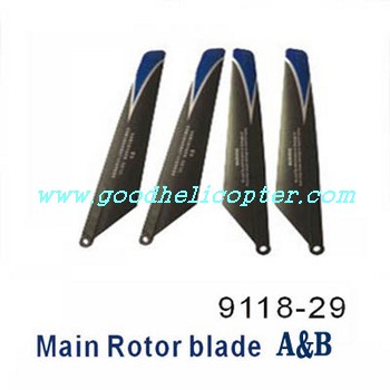 double-horse-9118 helicopter parts main blades (blue-black color)